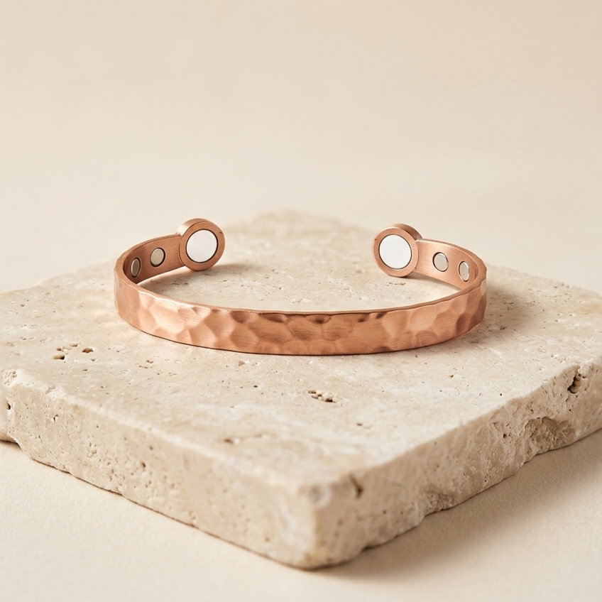 Elettra - Bracciale in puro rame martellato
