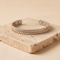 Atena - Bracciale in puro rame multicolore a spiga