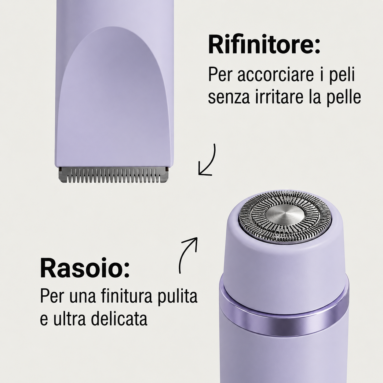 Delinea Shave™ - Rasoio 2 in 1 per bikini e corpo