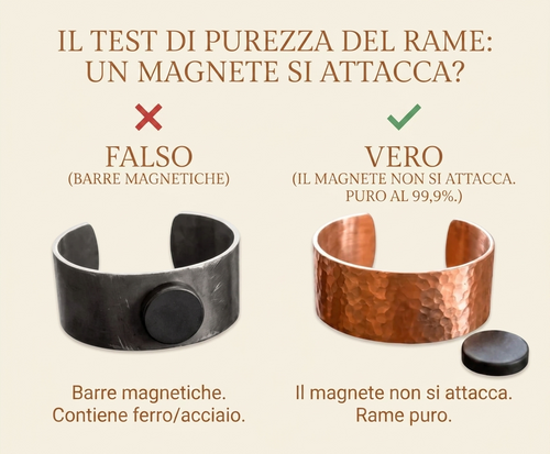 Adelaide - Bracciale in puro rame con motivo naturale
