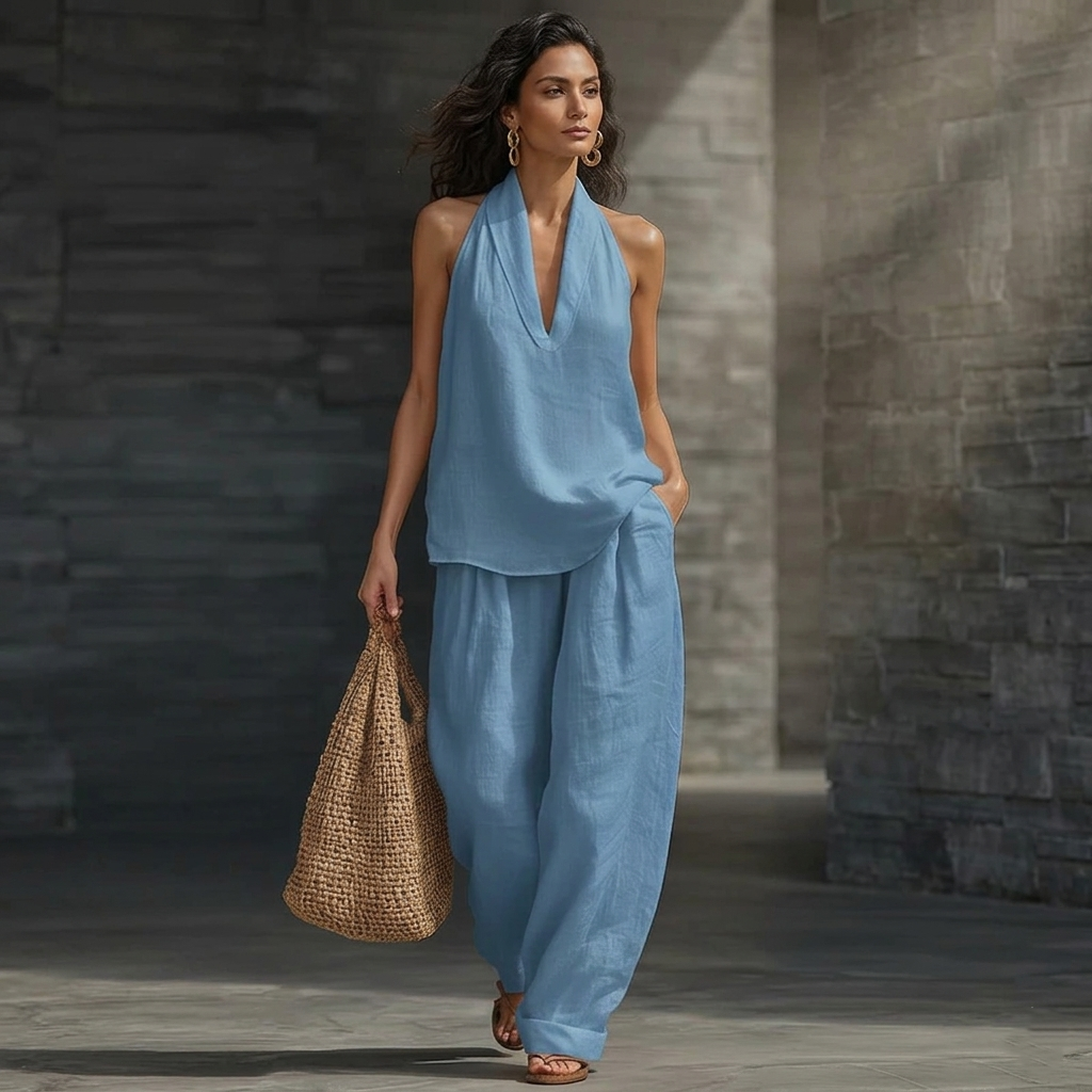 Santorini Completo in Lino - Eleganza artigianale