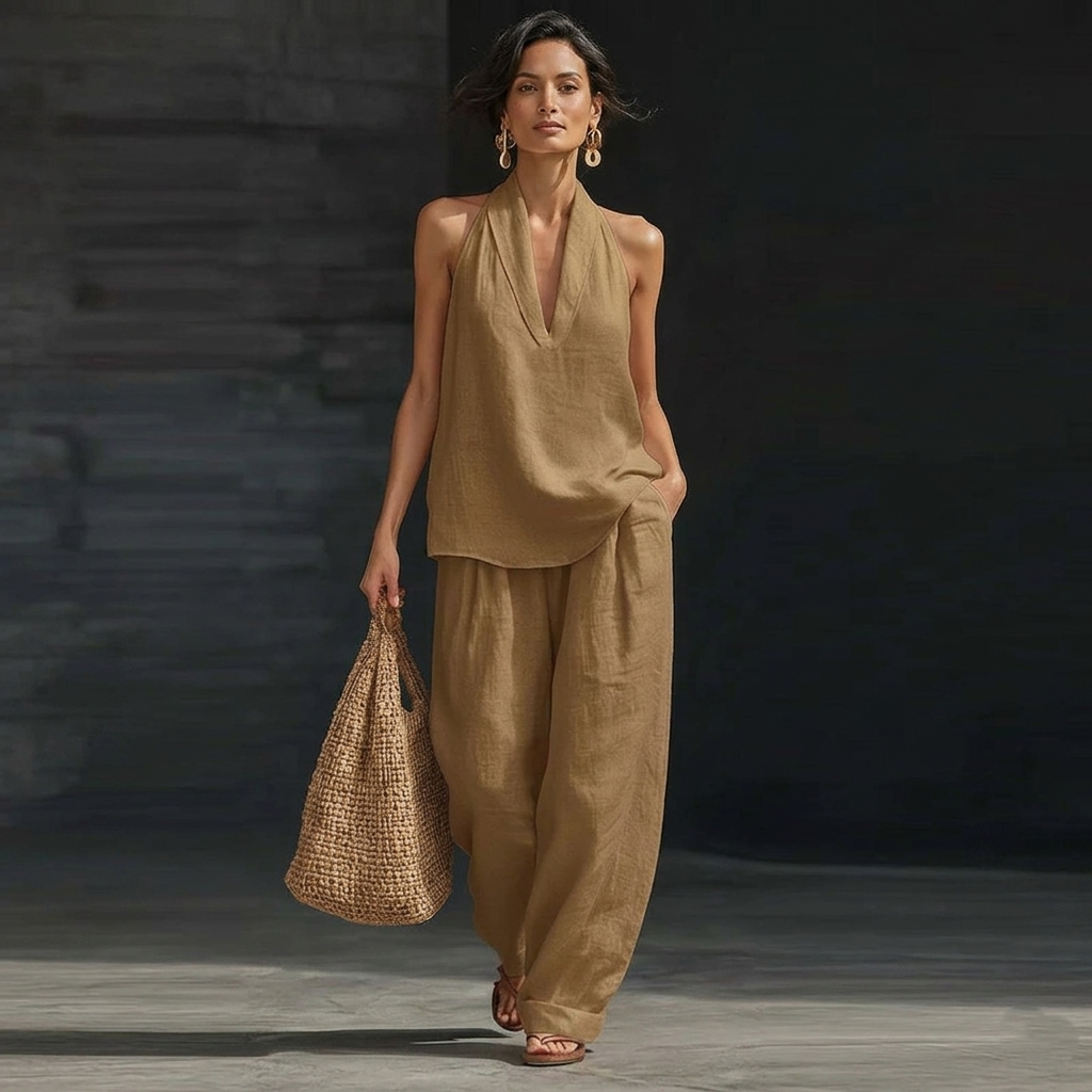 Santorini Completo in Lino - Eleganza artigianale