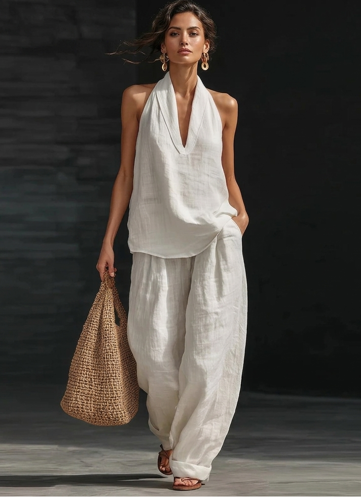 Santorini Completo in Lino - Eleganza artigianale