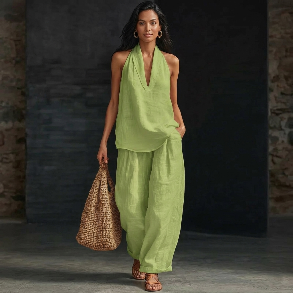 Santorini Completo in Lino - Eleganza artigianale