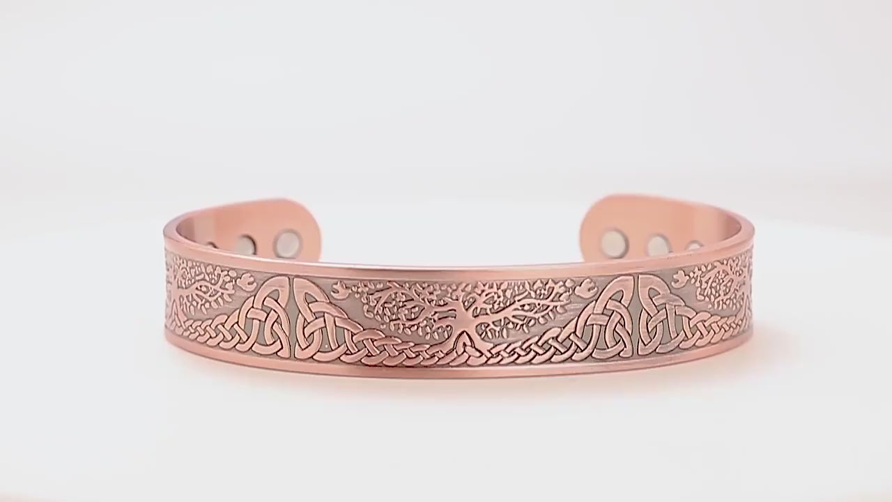 Liam - Bracciale in puro rame con motivo celtico